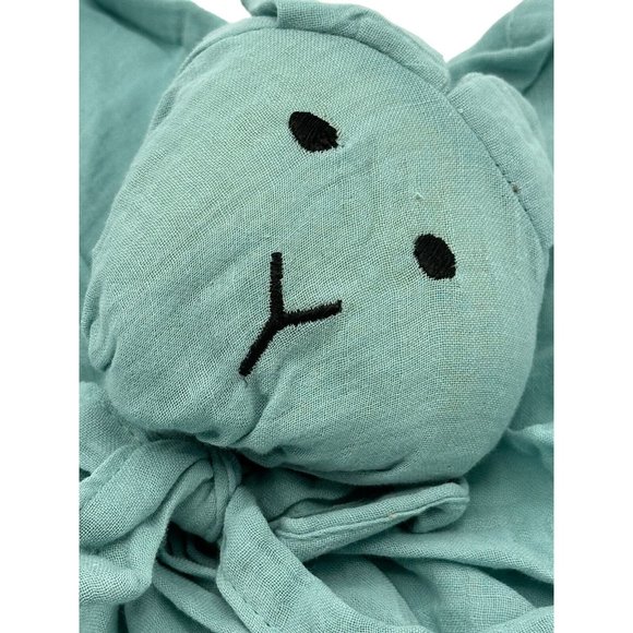 Le‎ Organix Green MUSLIN BEAR Koala Security Blanket Lovey Rattle Toy - Picture 2 of 5
